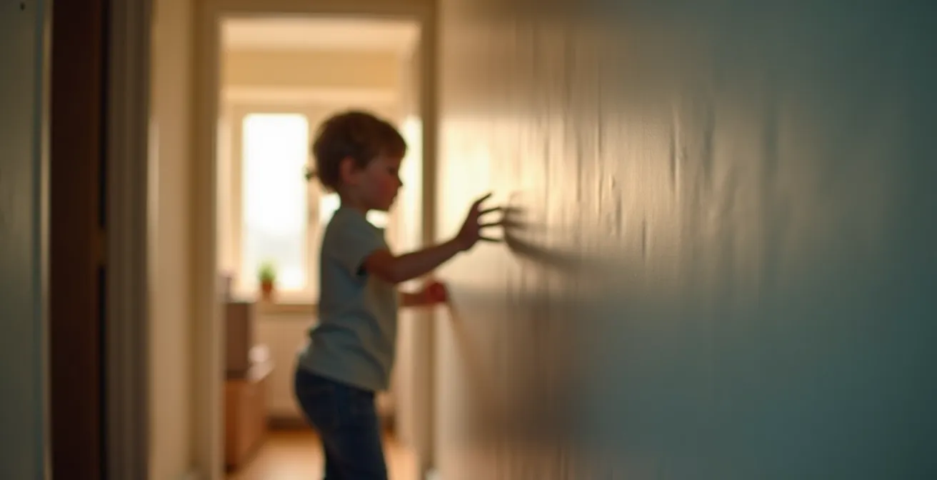 Smalle Belgische gang met zijdeglans verf die licht reflecteert
