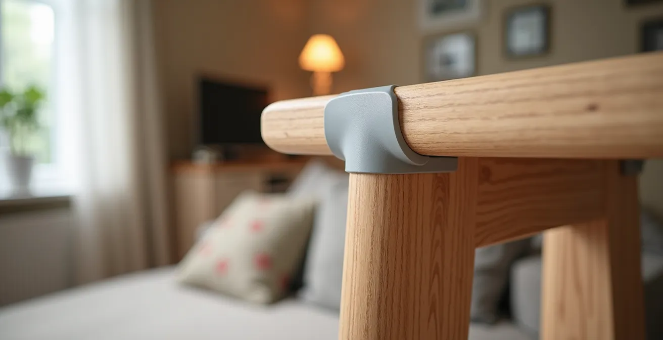 Kindveilige meubels met afgeronde hoeken in gezinswoning