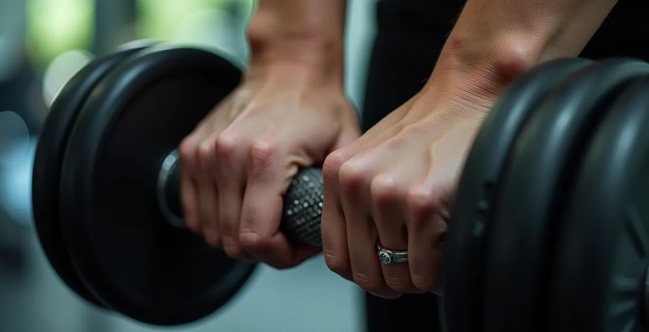 Vrouw demonstreert verschillende variaties van krachttraining oefeningen voor progressie