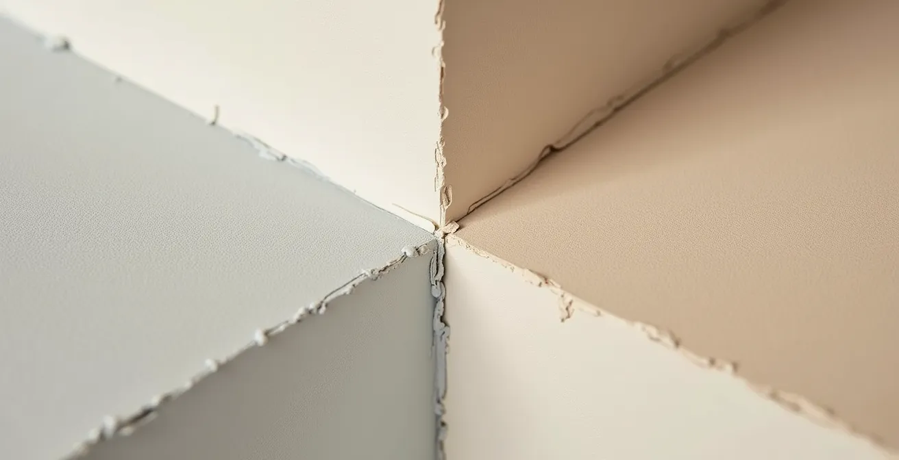 Subtiel kleurverloop in een multifunctionele ruimte met verschillende verfafwerkingen