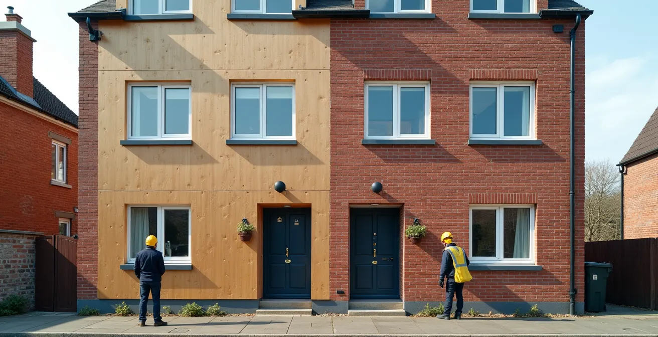 Technische doorsnede toont verschil tussen spouwmuurisolatie en buitengevelisolatie